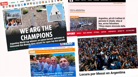 “We Arg The Champions”: cómo reflejaron los portales del mundo el festejo argentino