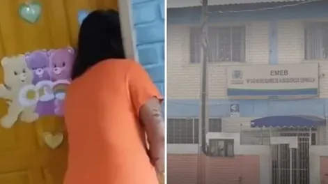 Suspenden a la directora de una escuela que fue grabada con un juguete sexual en la puerta del aula