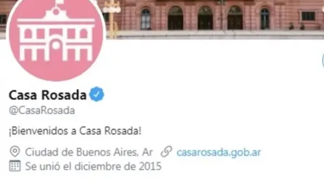 La cuenta oficial de la Casa Rosada se despidió de Twitter con una cita de la Biblia
