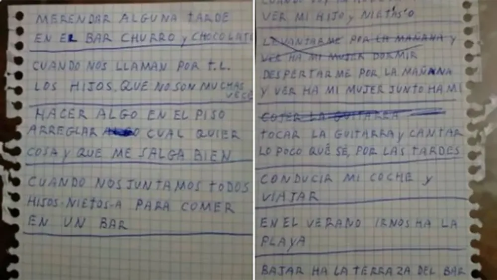 La simple lista de un abuelo que se hizó viral