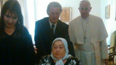 El Papa estuvo una hora con Hebe de Bonafini