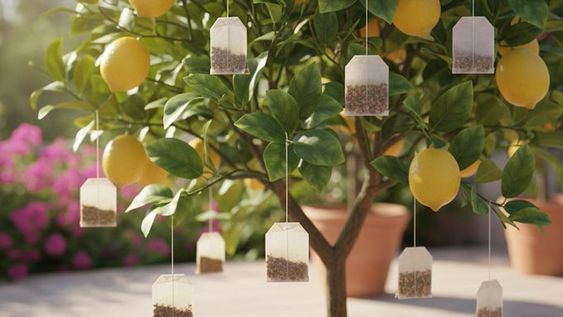 Para qué sirve colgar saquitos de té en las ramas del limonero.