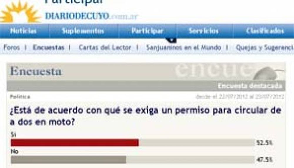 Permiso para viajar de a 2 en moto: lectores apoyan la idea