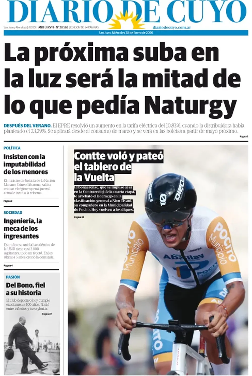 Tapa Edición 28 de Enero 2026