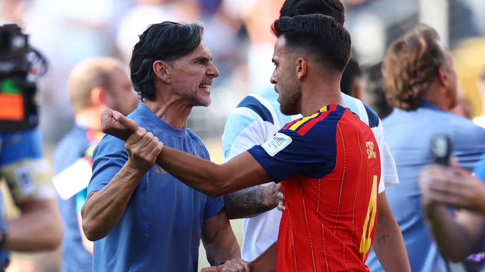 Roberto Ayala golpeó a un jugador español tras la final.&nbsp;