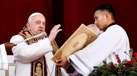 En su mensaje de Navidad, el Papa pidió silenciar las armas en Medio Oriente