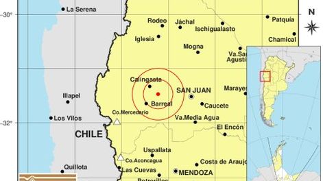 La imagen muestra el epicentro del sismo.