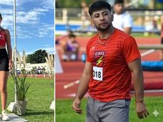 Campeones. Julieta Molina y Maycol Coria pusieron a San Juan en lo más alto del país.