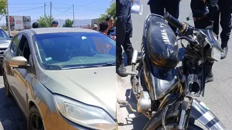 Un choque entre auto y moto dejó a dos niños hospitalizados