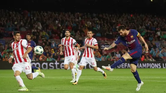 Con uno de Messi, Barcelona derrotó al Olympiakos