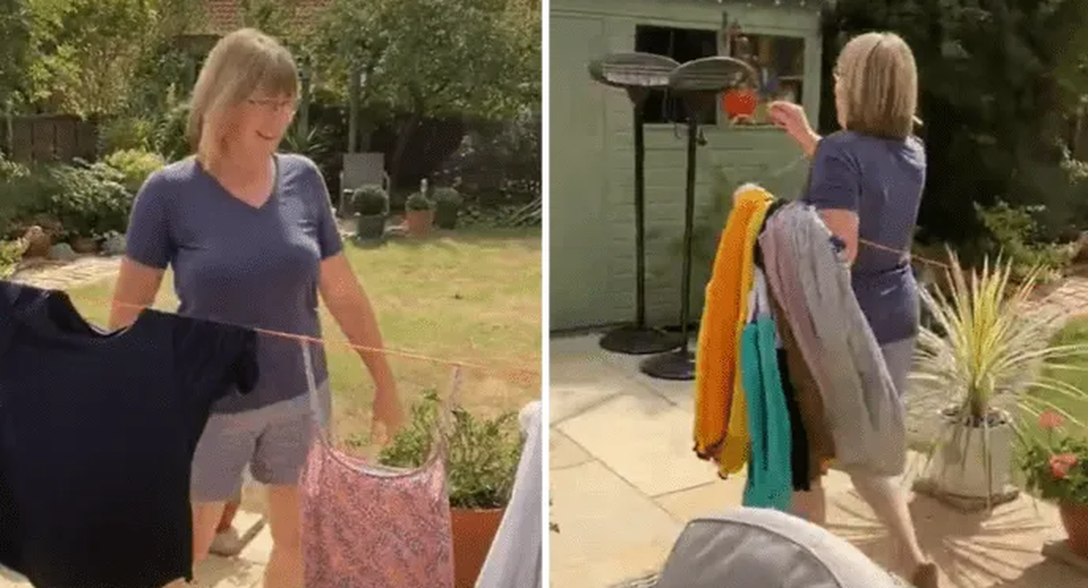[VIDEO] Una mujer mostró su secreto para colgar la ropa rapidísimo