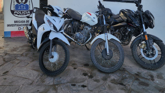 golpe al robo de motos: la policia recupero tres vehiculos robados en mendoza