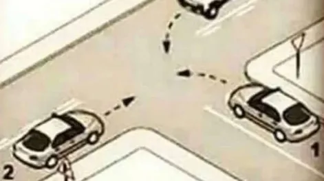 Preguntaron en Twitter “¿qué auto debe pasar primero?” y se armó un revuelo