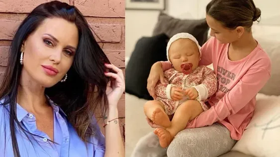 Natalie Weber le regaló a su hija una réplica de cuando era bebé