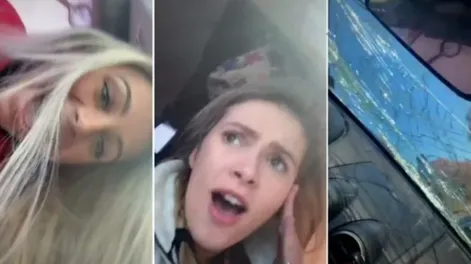 Volcaron  y mientras esperaban ser rescatadas, grabaron un desopilante video