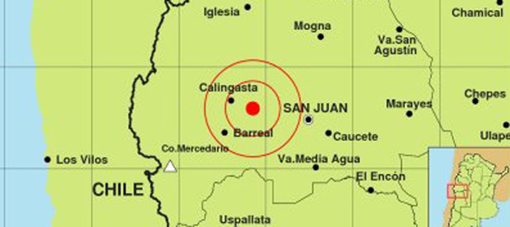Un sismo sacudió San Juan