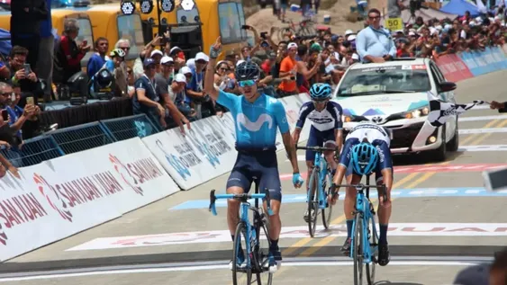 Anacona brilló en la exigente escalada y saltó al primer puesto de la general