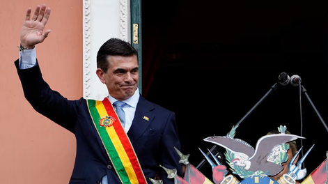 El presidente de Bolivia, Rodrigo Paz, durante su investidura en noviembre de 2025