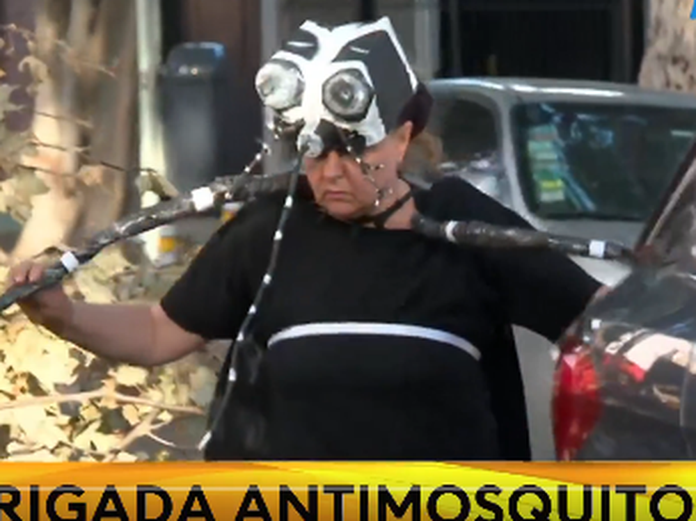 Hasta con disfraces, una brigada antimosquitos de vecinos sale concientizar sobre el dengue