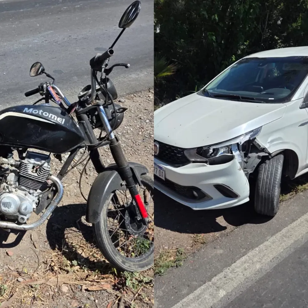 Una mujer y su hijo sufrieron lesiones al impactar con la moto a un auto