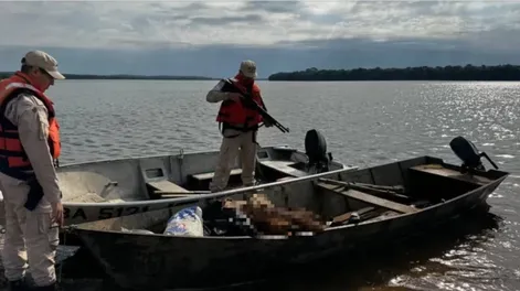 Abandonaron una embarcación con 80 kilos de carne de carpincho valuada en más de $2 millones