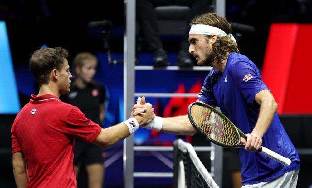 Schwartzman perdió ante el griego Tsitsipas en el arranque de la Laver Cup