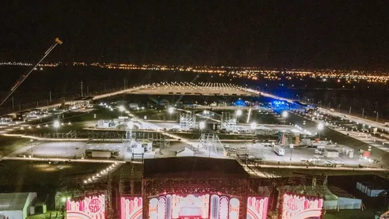 Uñac espió el ensayo del Espectáculo Final y mostró impresionantes fotos