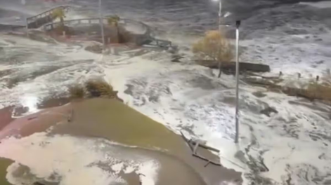 Ciclón extratropical en la costa atlántica.