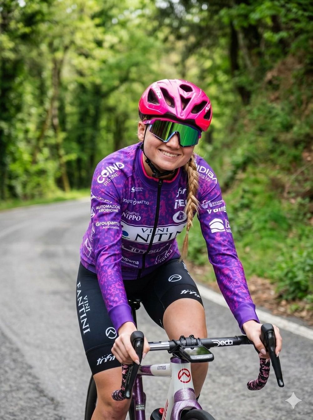 La ciclista sanjuanina Delfina Dibella haciendo historia para el ciclismo nacional en la Vuelta de España.&nbsp;