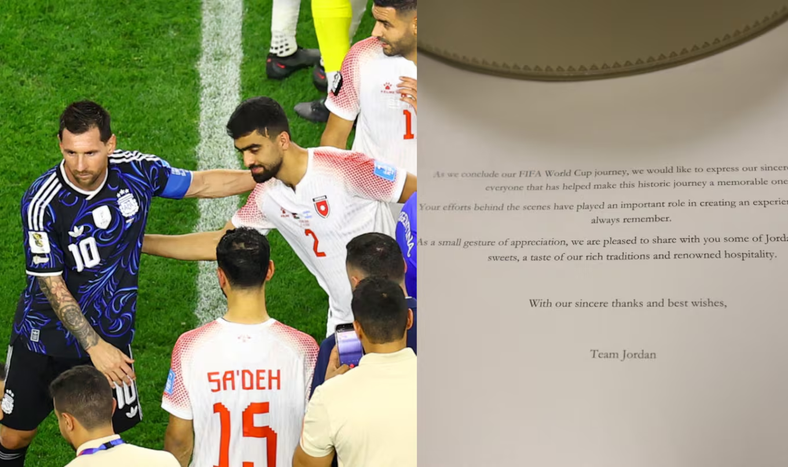 La emotiva carta que dejó Jordania en el vestuario tras enfrentar a la Selección: Siempre lo recordaremos