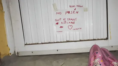 “No pasen, estamos aislados”, el conmovedor mensaje de una niña a los Reyes Magos
