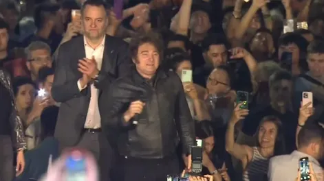 MILEI EN ACCIÓN. El Presidente lanzó un encendido discurso para sus seguidores, destacando la importancia de Córdoba para su triunfo electoral.