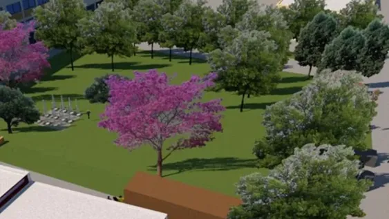 El edificio escolar que tendrá una plaza interna para contener a los estudiantes