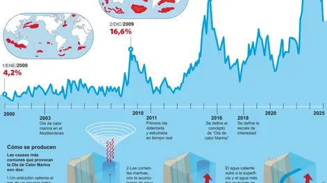 Las olas de calor oceánicas están aumentando