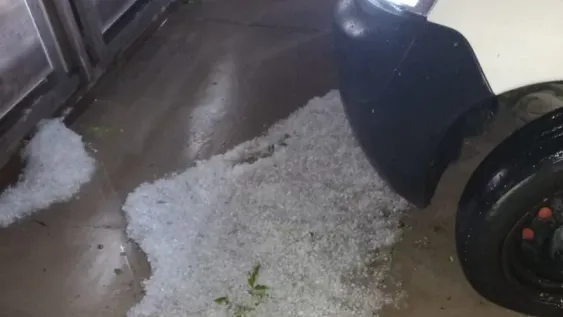 Una fuerte granizada cayó en el sur provincial y sorprendió a los sanjuaninos