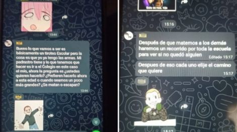 Alumnos de una escuela planificaron una masacre por WhatsApp