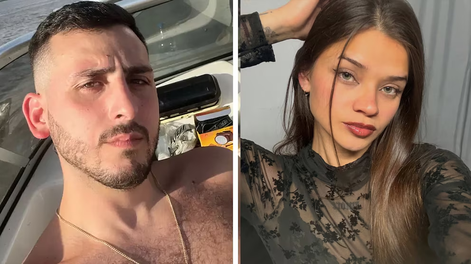 La joven detenida por el homicidio de su novio y el hombre asesinado posan en dos retratos combinados en una imagen.
