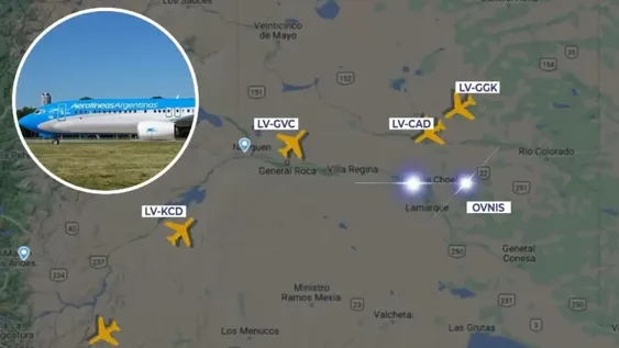 Aseguran que ovnis acompañaron 2 vuelos comerciales con destino a Bariloche