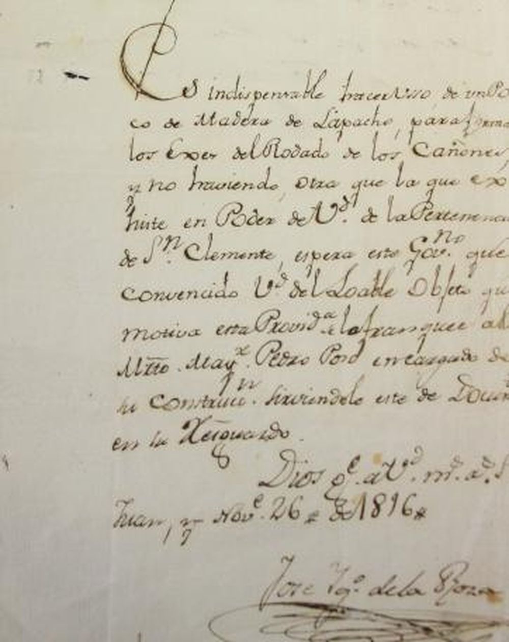 Ignacio de la Roza, alfil de San Martín