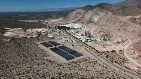 En la Cienaguita, inauguraron la primera planta solar de una calera en Latinoamérica