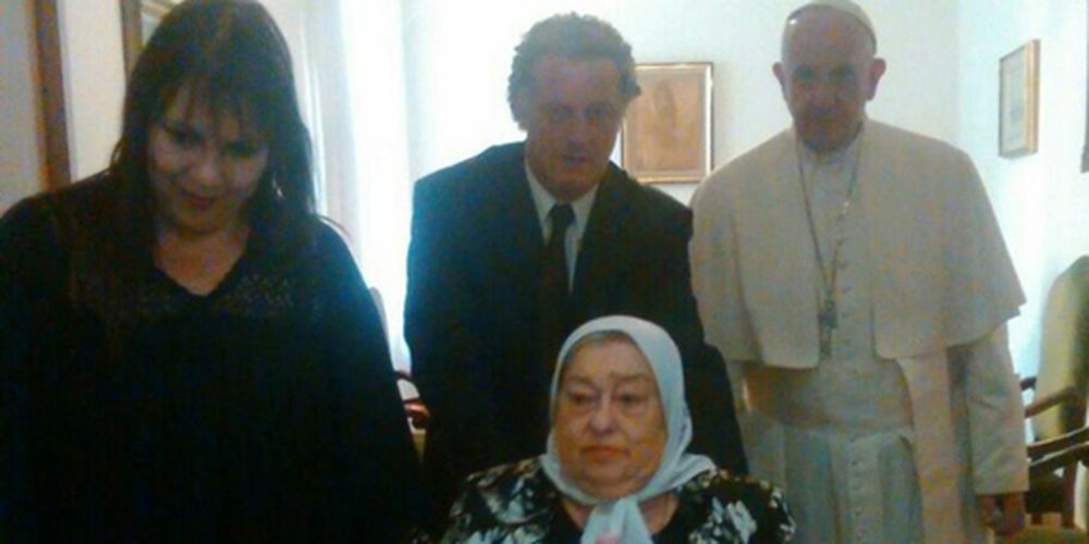 El Papa estuvo una hora con Hebe de Bonafini