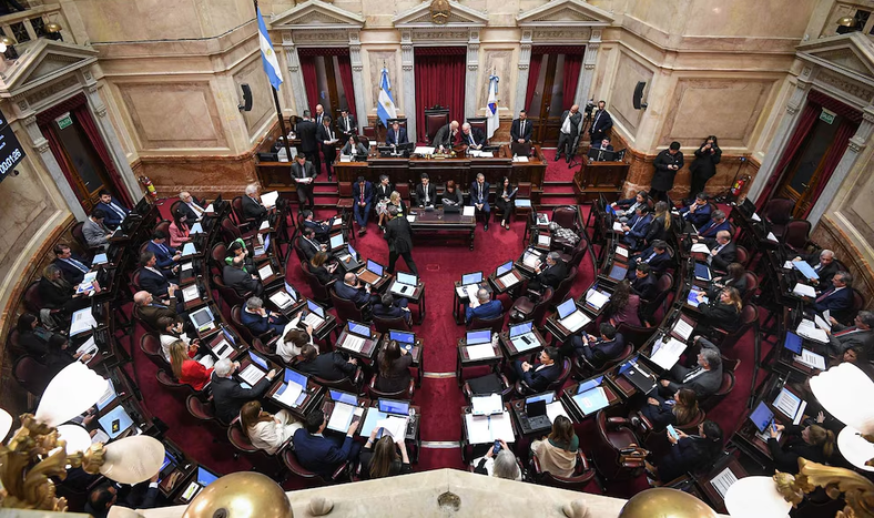 El pleno de la Cámara alta durante la sesión de este jueves.