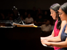 Concierto de piano. Las colombianas Mauret Gaitán y Cynthia Beltrán, en San Juan.