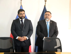 Vícto Pino, a la derecha en la imagen, el flamante delegado presidencial en Coquimbo. Vícto Pino, a la derecha en la imagen, el flamante delegado presidencial en Coquimbo.