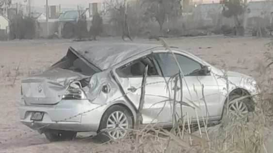 Vuelco y milagro en Pocito