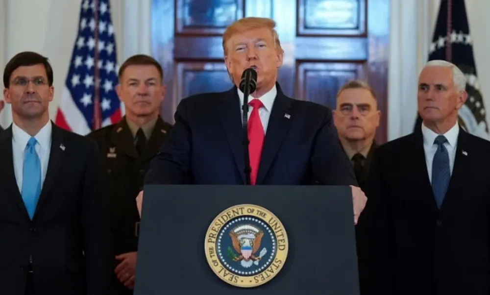 Trump dijo que “no hubo bajas” y que impondrán sanciones económicas a Irán