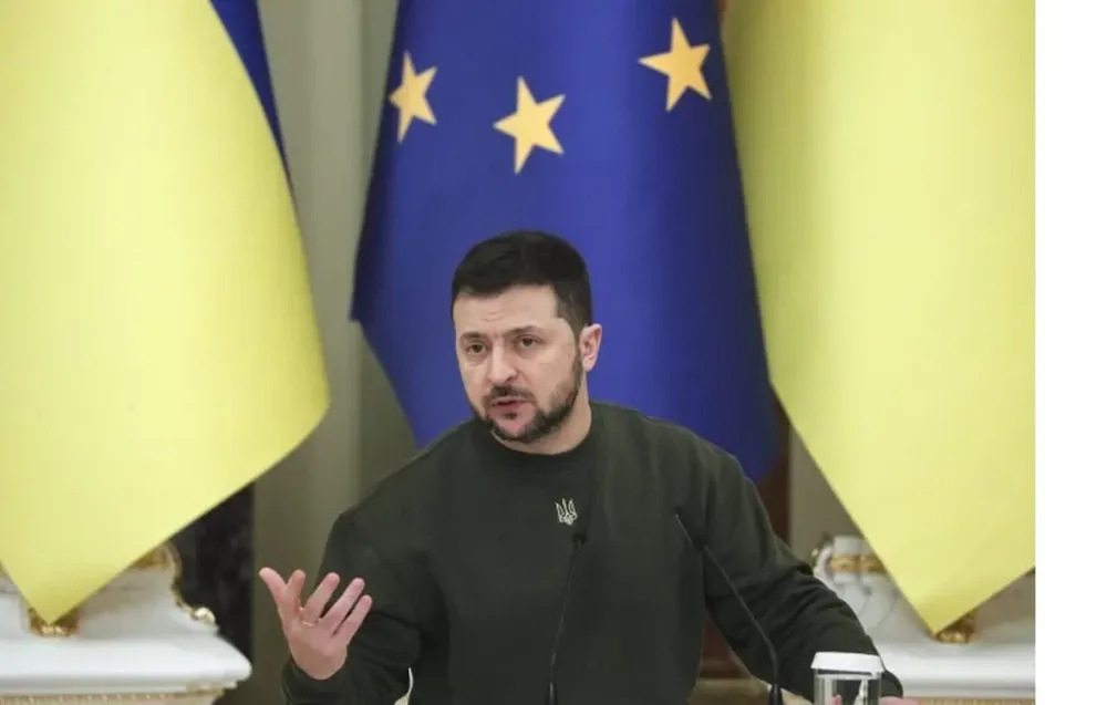 EL PRESIDENTE de Ucrania Volodimir Zelensky.