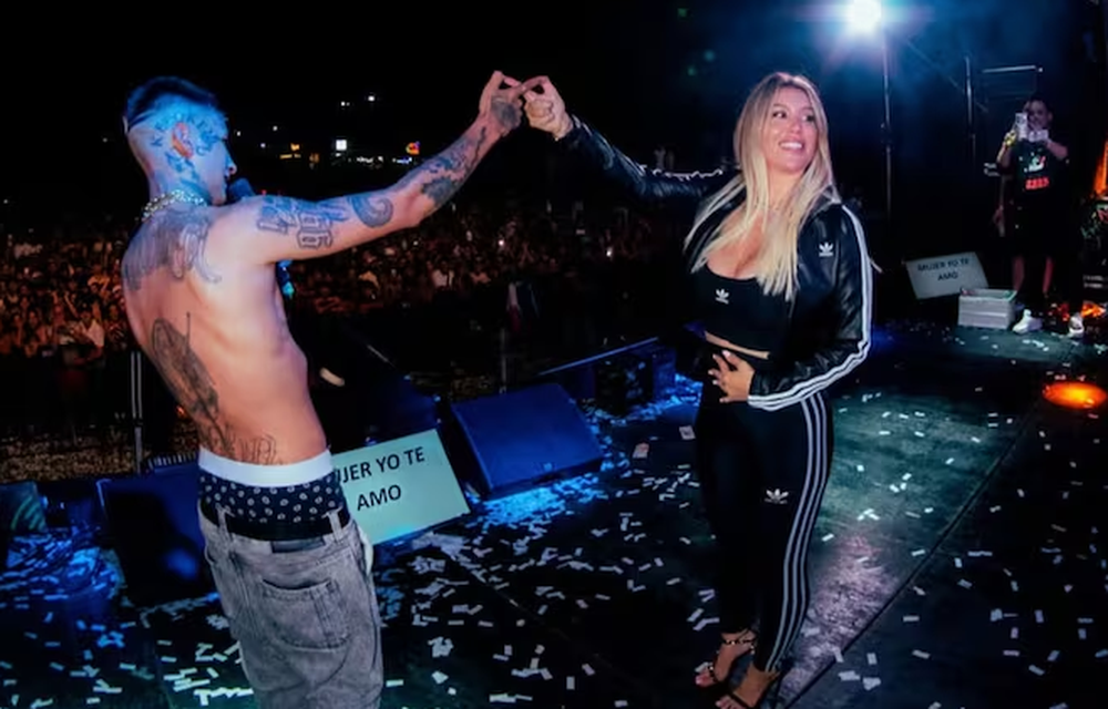 Primer show de Wanda Nara y L-Gante después de los rumores de crisis