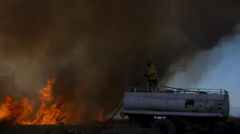 Incendio forestal en Médano de Oro: las llamas rozaron una tragedia en 4 viviendas