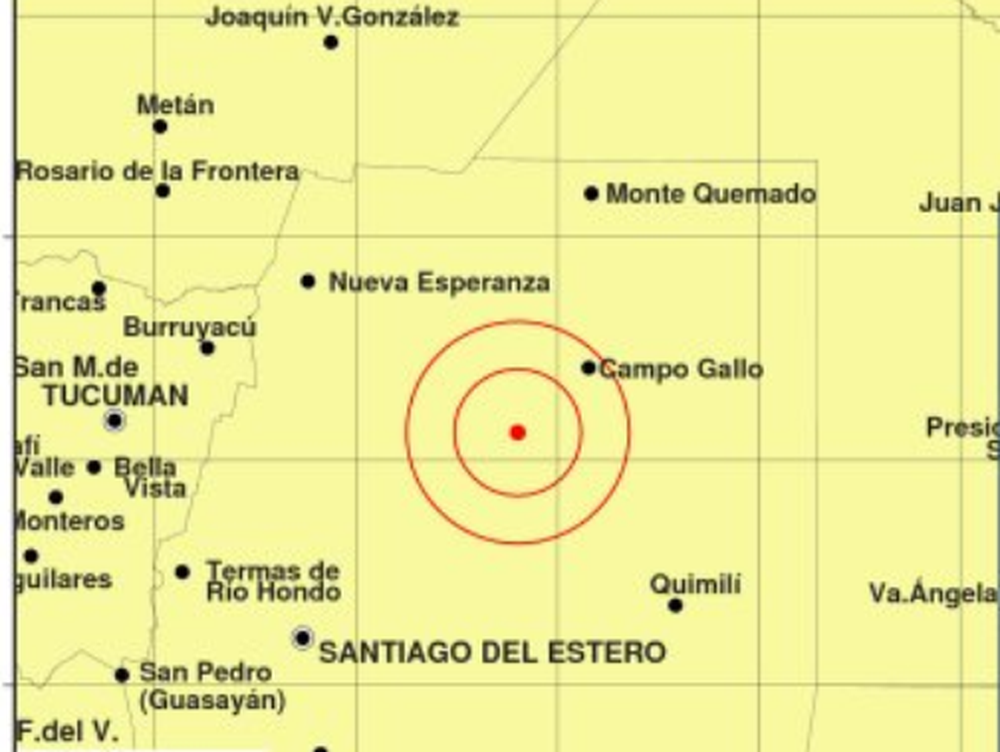Un sismo de 6.4 grados se registró en el noroeste de Santiago del Estero